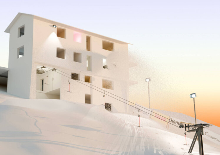 Skilift - Grauer Himmel