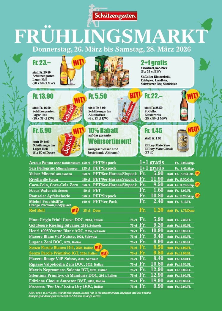 Frühlingsmarkt in den Getränkemärkten