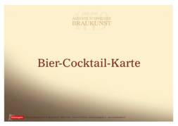 Biercocktail-Karte