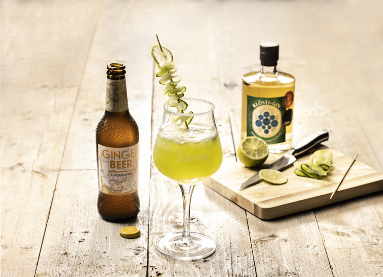The Green mit Ginger Beer und Klösti Gin